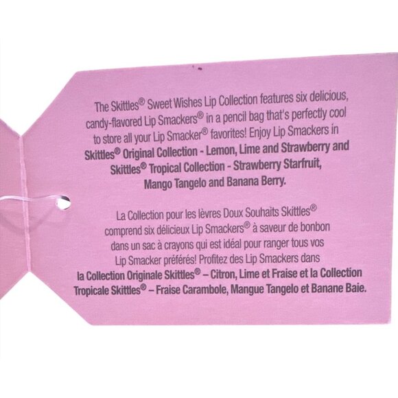 Vintage Bonne Bell Lip Smacker Skittles BUBBLE FONT Lip Balm Set 6pc w/Zip Pouch - Picture 5 of 8